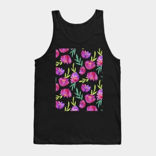 Water color abstract flowers pattern - Floral Pattern watercolor Tank Top